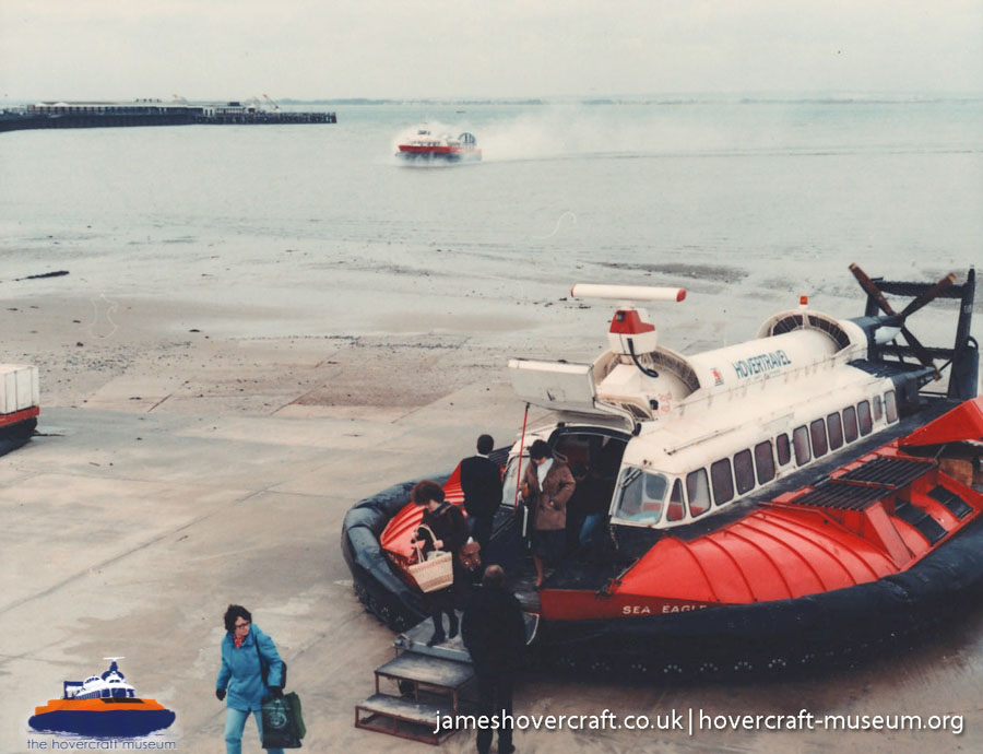 AP1-88 hovercraft at Ryde hoverport -  (credit: The <a href='http://www.hovercraft-museum.org/' target='_blank'>Hovercraft Museum Trust</a>).